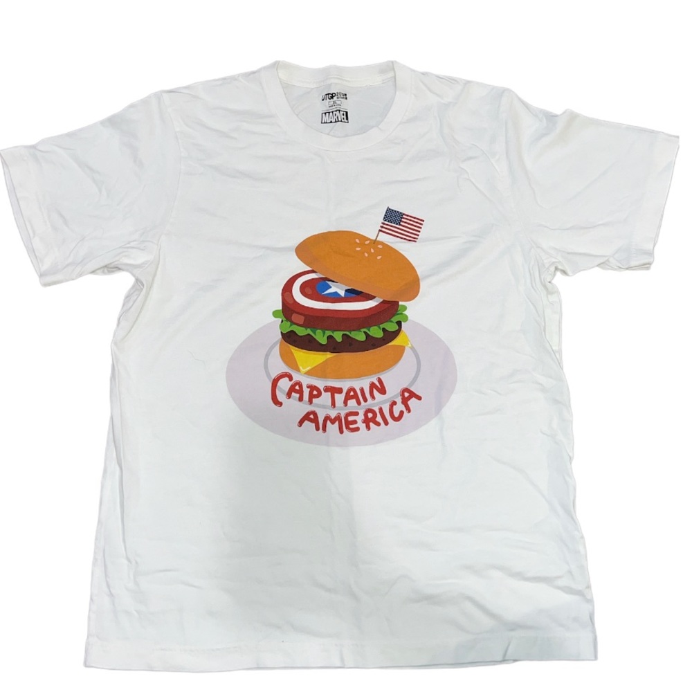 Uniqlo Graphic T-Shirt | XL | Captain America Burger